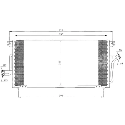 kondenzátor OEM MB 813733 / MR-233950 / MR116930, MITSUBISHI GALANT